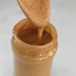 creamy homemade peanut butter in jar