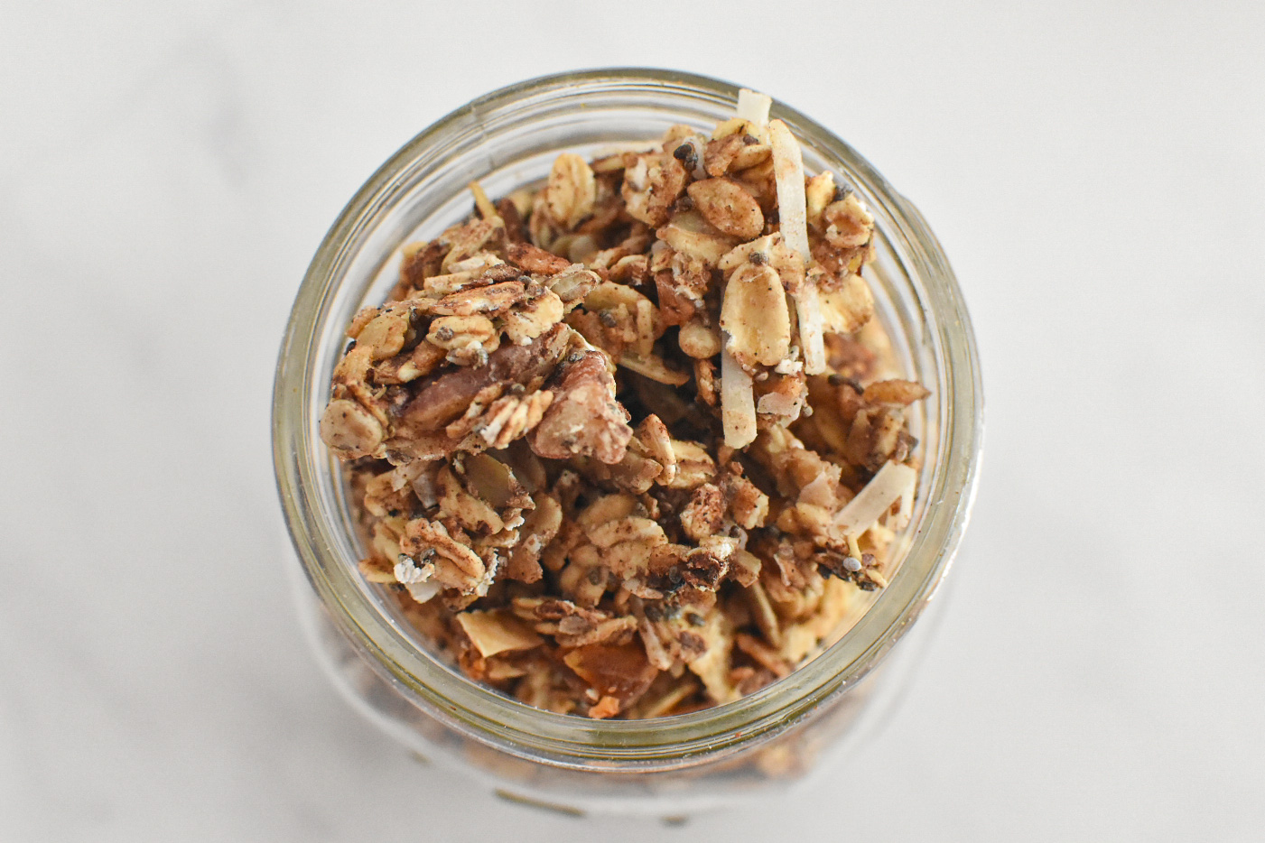 sourdough granola in jar