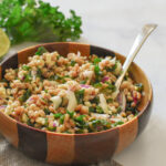 farro salad with apple cider vinaigrette