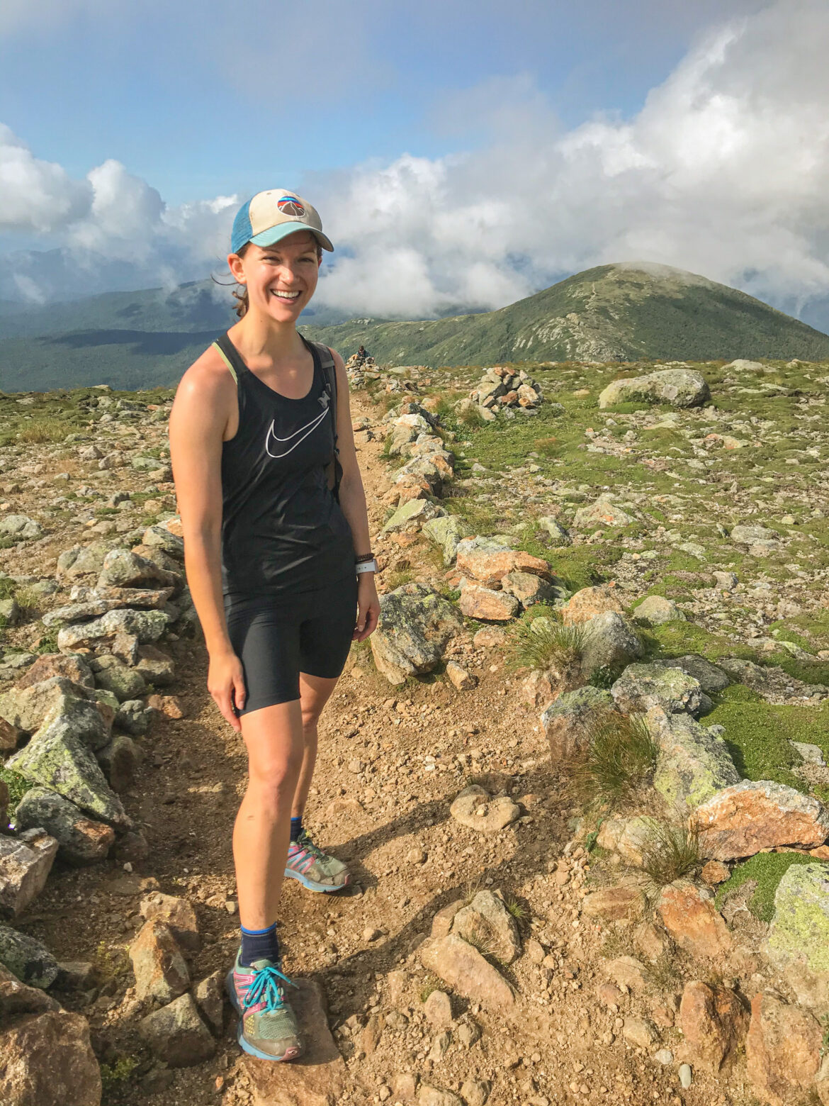 Photo of female in mountains