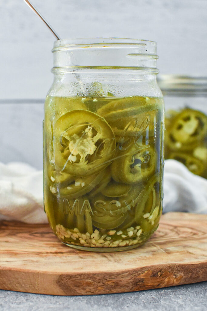 quick-pickled jalapeños