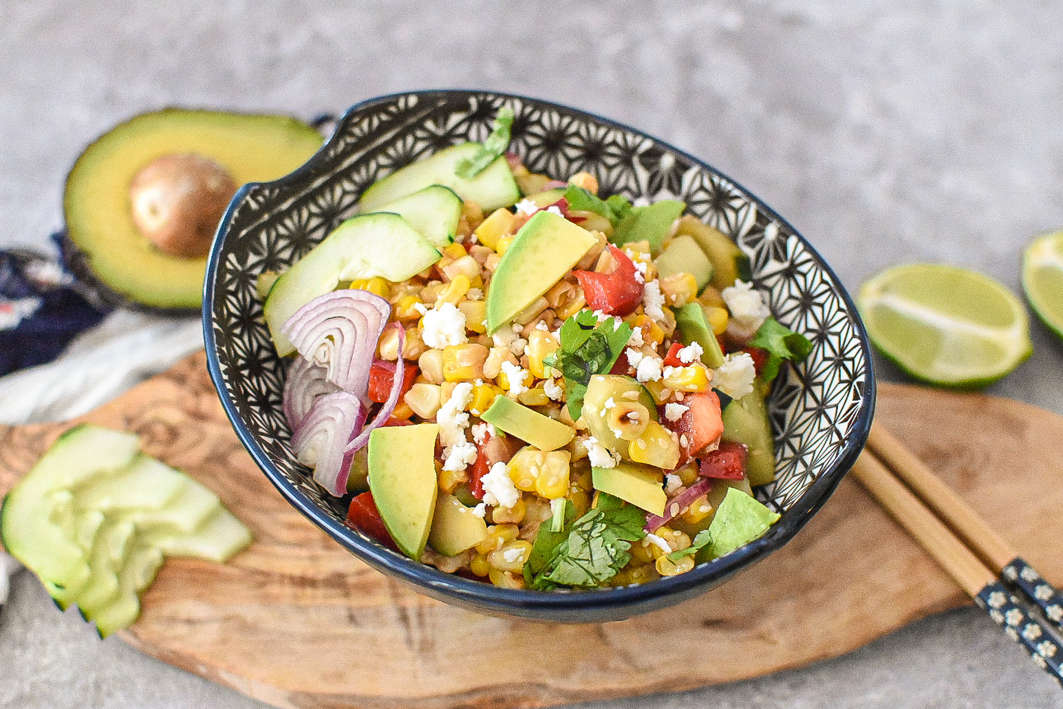 roasted corn tiger salad