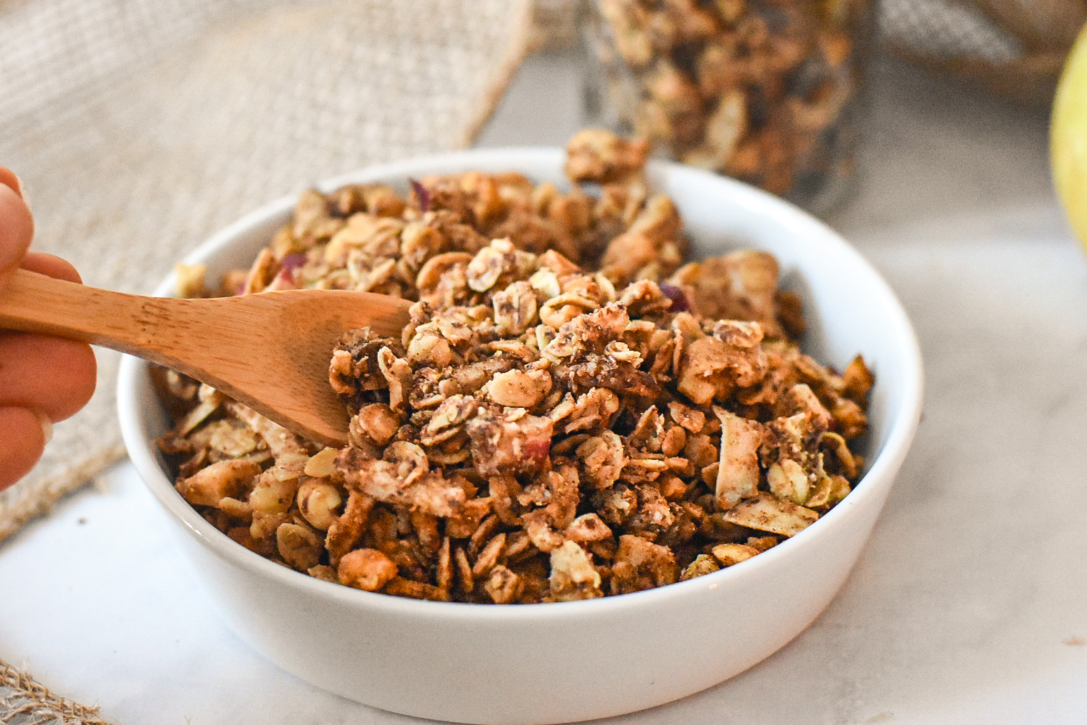 peanut butter apple pie granola