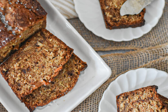 spiced persimmon and coconut bread