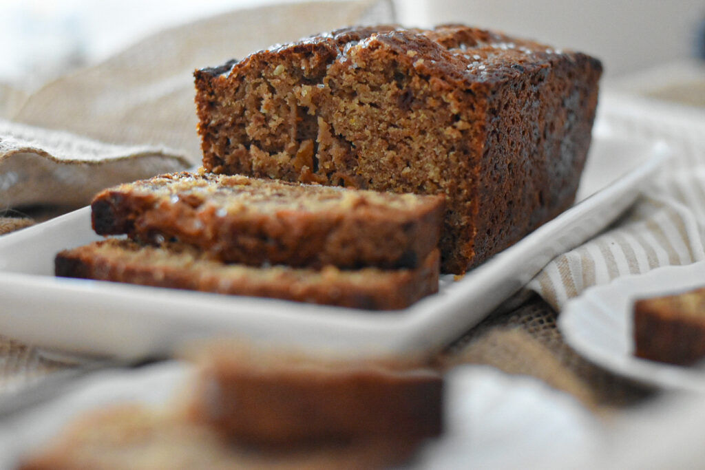 spiced persimmon and coconut bread