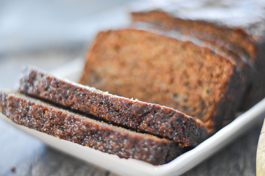 Banana bread on a plate