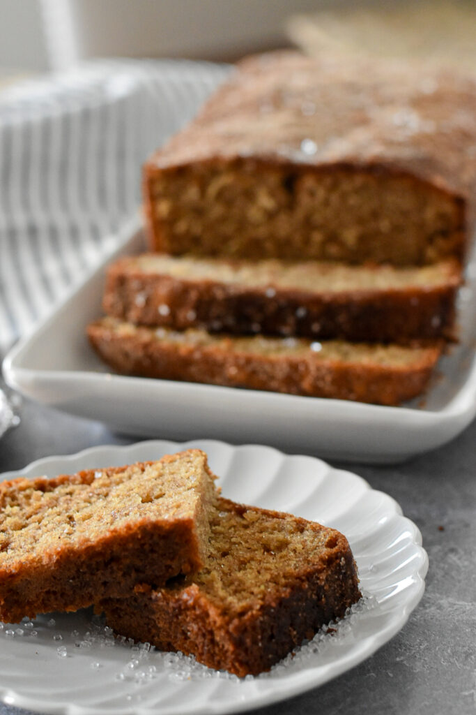 Apple Cider Donut loaf cake slices